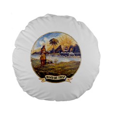 Flag Of Florida, 1868-1900 Standard 15  Premium Flano Round Cushions by abbeyz71