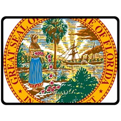 Great Seal Of Florida  Fleece Blanket (large) 