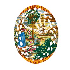 Great Seal Of Florida  Oval Filigree Ornament (two Sides) by abbeyz71