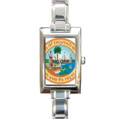 Great Seal Of Florida, 1900-1985 Rectangle Italian Charm Watch by abbeyz71