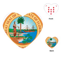Great Seal Of Florida, 1900-1985 Playing Cards (heart) by abbeyz71