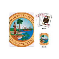 Great Seal Of Florida, 1900-1985 Playing Cards (mini) by abbeyz71