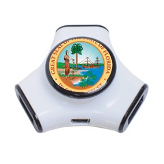 Great Seal Of Florida, 1900-1985 3-port Usb Hub by abbeyz71