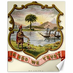 Historical Florida Coat Of Arms Canvas 16  X 20  by abbeyz71