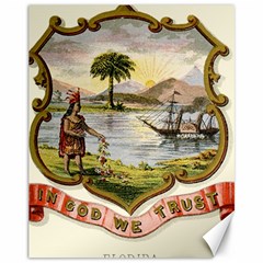 Historical Florida Coat Of Arms Canvas 11  X 14  by abbeyz71