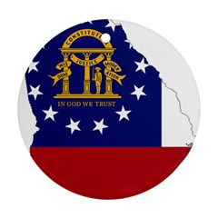 Flag Map of Georgia Ornament (Round)