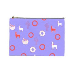 Phish Phans Periwinkle Blue Lama, Sloth, Cactus, Donut Swirl;  Cosmetic Bag, Travel Bag, Makeup Bag Cosmetic Bag (large) by 2799018