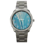 BLUE SWIRL Sport Metal Watch Front