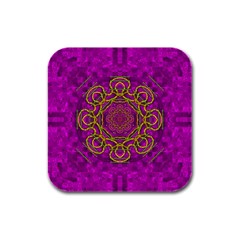 Star Of Freedom And Silent Night Rubber Square Coaster (4 Pack) 