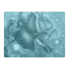 Wonderful Blue Soft Roses Double Sided Flano Blanket (mini)  by FantasyWorld7