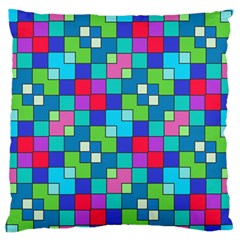 Retro Squares                                       Standard Flano Cushion Case (two Sides) by LalyLauraFLM
