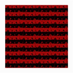 Blood Red And Black Halloween Nightmare Stripes  Medium Glasses Cloth (2-side) by PodArtist