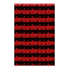 Blood Red And Black Halloween Nightmare Stripes  Shower Curtain 48  X 72  (small) 