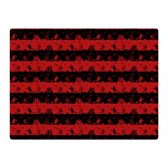 Blood Red And Black Halloween Nightmare Stripes  Double Sided Flano Blanket (mini)  by PodArtist