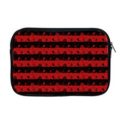 Blood Red And Black Halloween Nightmare Stripes  Apple Macbook Pro 17  Zipper Case by PodArtist