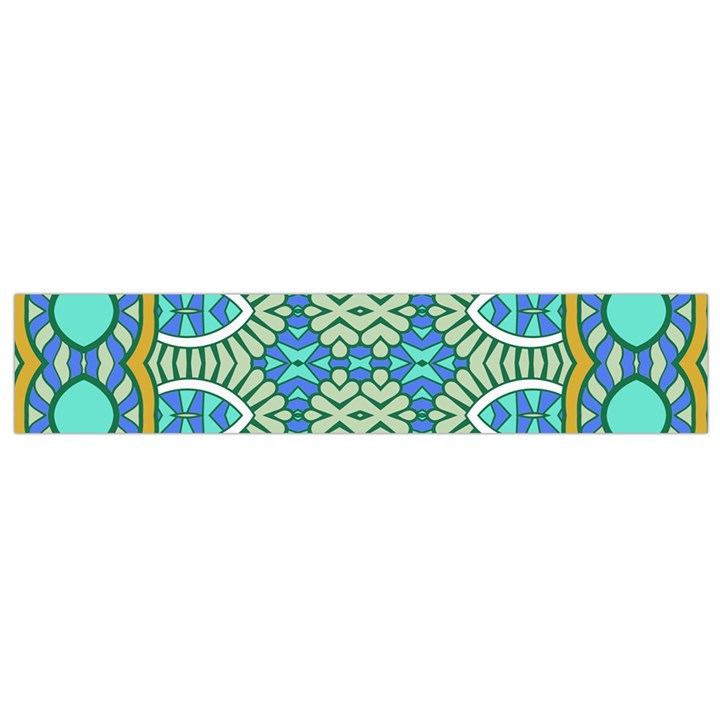 Green blue shapes                                            Flano Scarf