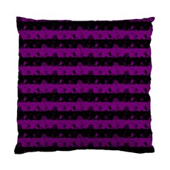 Zombie Purple And Black Halloween Nightmare Stripes  Standard Cushion Case (one Side) by PodArtist