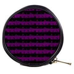 Zombie Purple and Black Halloween Nightmare Stripes  Mini Makeup Bag