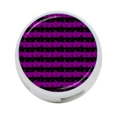 Zombie Purple And Black Halloween Nightmare Stripes  4-port Usb Hub (two Sides) by PodArtist