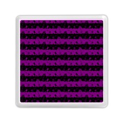 Zombie Purple And Black Halloween Nightmare Stripes  Memory Card Reader (square) by PodArtist