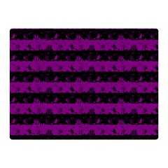 Zombie Purple And Black Halloween Nightmare Stripes  Double Sided Flano Blanket (mini)  by PodArtist