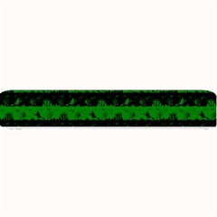 Alien Green And Black Halloween Nightmare Stripes  Small Bar Mats by PodArtist