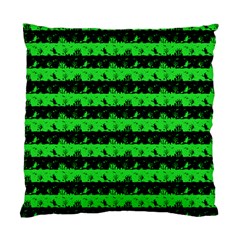 Monster Green And Black Halloween Nightmare Stripes  Standard Cushion Case (one Side) by PodArtist
