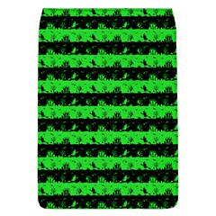 Monster Green And Black Halloween Nightmare Stripes  Removable Flap Cover (l) by PodArtist