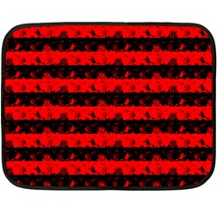 Red Devil And Black Halloween Nightmare Stripes  Fleece Blanket (mini) by PodArtist