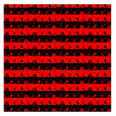 Red Devil And Black Halloween Nightmare Stripes  Large Satin Scarf (square) by PodArtist