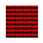 Red Devil and Black Halloween Nightmare Stripes  Small Satin Scarf (Square) Front