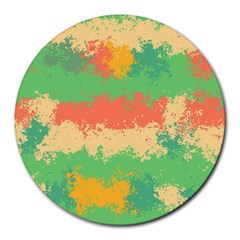 Spots in retro colors                                             Round Mousepad