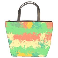 Spots in retro colors                                        Bucket Bag