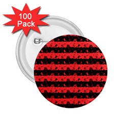 Donated Kidney Pink And Black Halloween Nightmare Stripes  2 25  Buttons (100 Pack)  by PodArtist