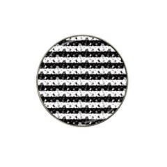 Black And White Halloween Nightmare Stripes Hat Clip Ball Marker (4 Pack) by PodArtist