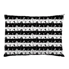 Black And White Halloween Nightmare Stripes Pillow Case (two Sides) by PodArtist