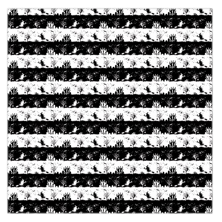 Black and White Halloween Nightmare Stripes Large Satin Scarf (Square)