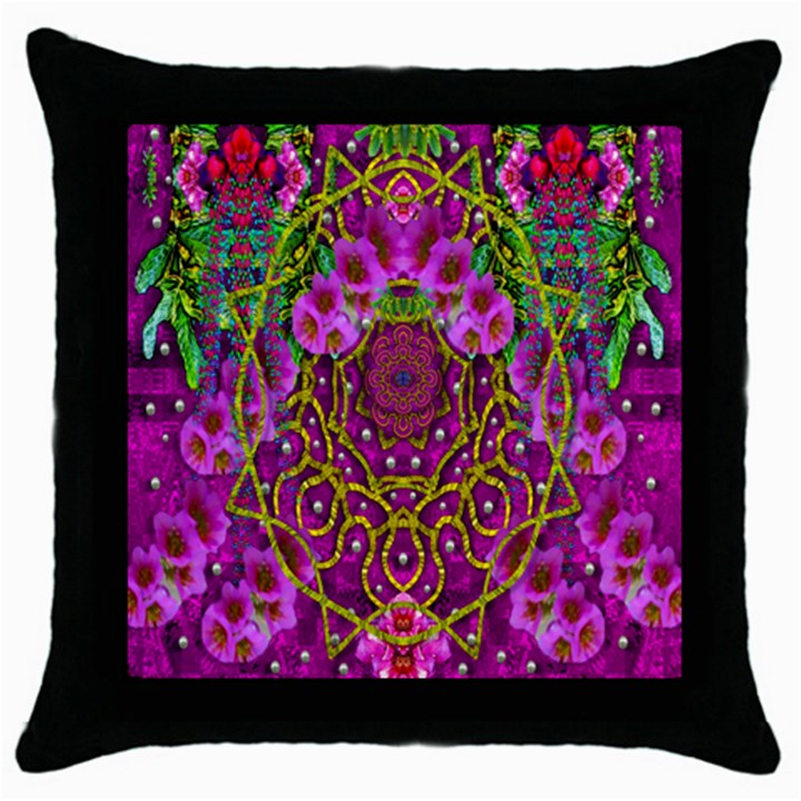 Star Of Freedom Ornate Rainfall In The Tropical Rainforest Throw Pillow Case (Black)