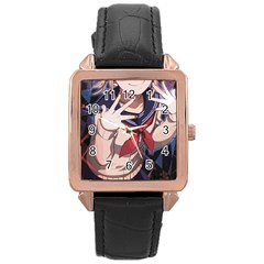 19 Rose Gold Leather Watch  by miuni