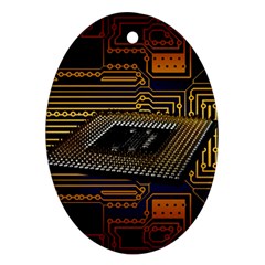 Processor Cpu Board Circuits Ornament (Oval)