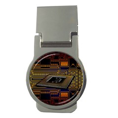 Processor Cpu Board Circuits Money Clips (Round) 