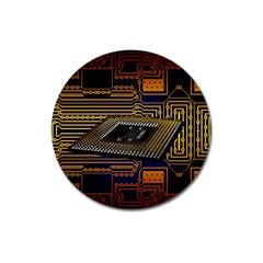 Processor Cpu Board Circuits Magnet 3  (Round)