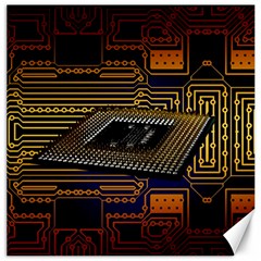 Processor Cpu Board Circuits Canvas 20  x 20 
