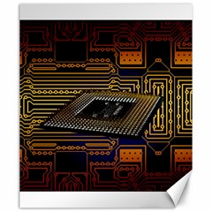 Processor Cpu Board Circuits Canvas 20  x 24 