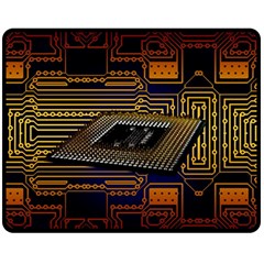 Processor Cpu Board Circuits Fleece Blanket (Medium) 