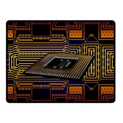 Processor Cpu Board Circuits Fleece Blanket (Small)