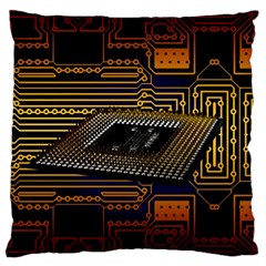 Processor Cpu Board Circuits Large Cushion Case (Two Sides)