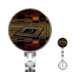 Processor Cpu Board Circuits Stainless Steel Nurses Watch