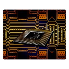 Processor Cpu Board Circuits Double Sided Flano Blanket (Large) 