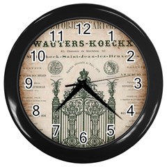 Building News Wall Clock (black) by vintage2030